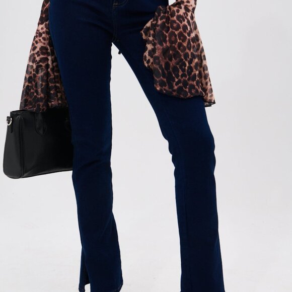 NWT AKIRA THE CORSET WAIST FLARE DENIM Size Large FREE SHIP - Picture 5 of 9